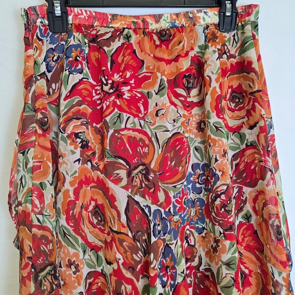 Coldwater Creek Floral Ruffle Layered Skirt, Lined, Size PM - Picture 12 of 15